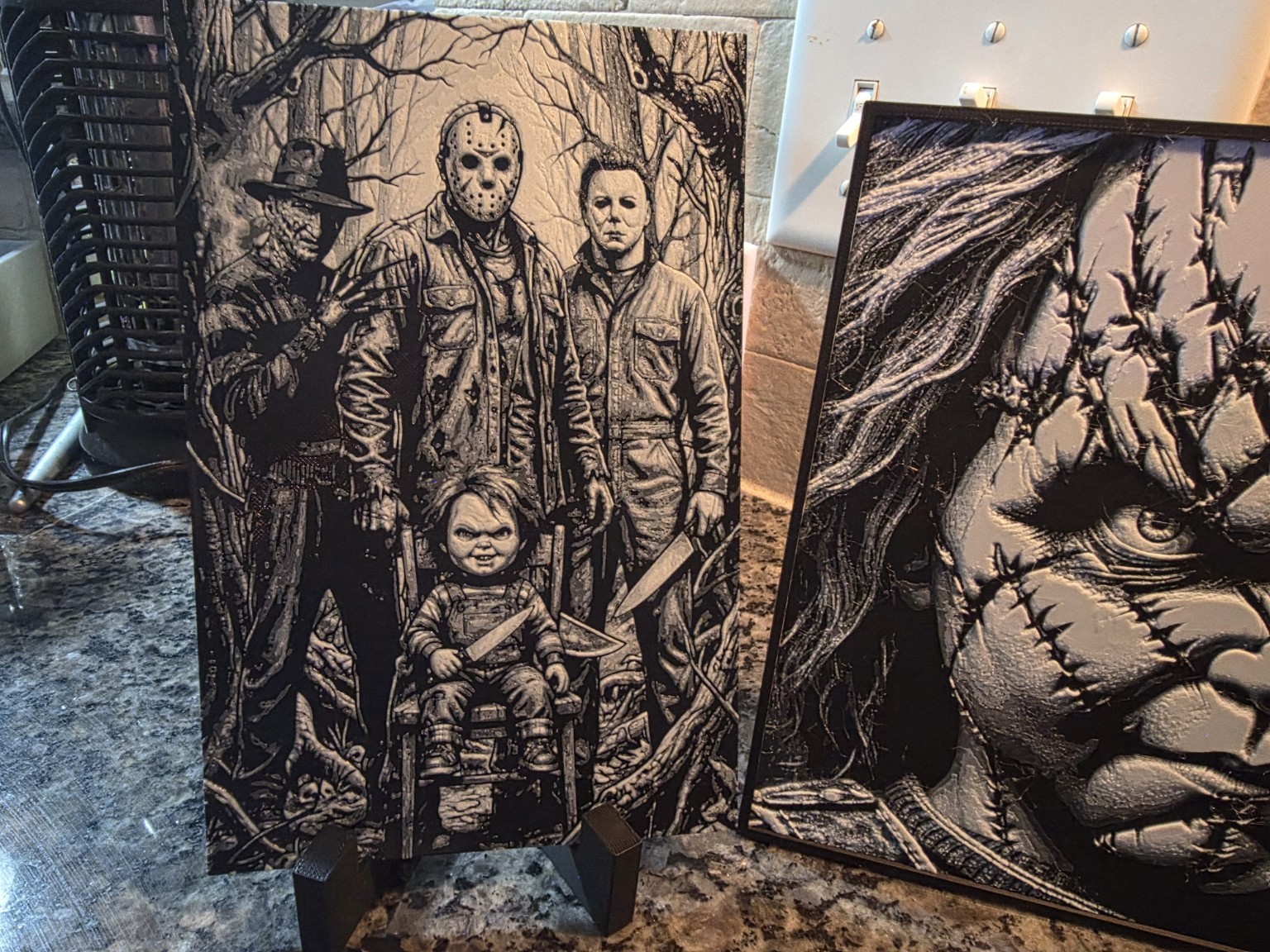 Detailed horror wall art